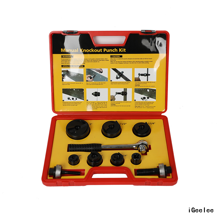 Portable Knockout Punch Kit CC-60 Range From 1/2 To 2 Inch, with Dies of 1/2", 3/4", 1", 1 1/4", 1 1/2", 2"