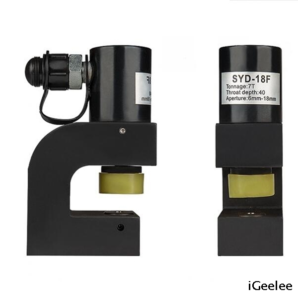 Portable Hydraulic Angle Iron Angle Steel Hole Punch Down Tools Net Weight 3.44kg SYD-18F