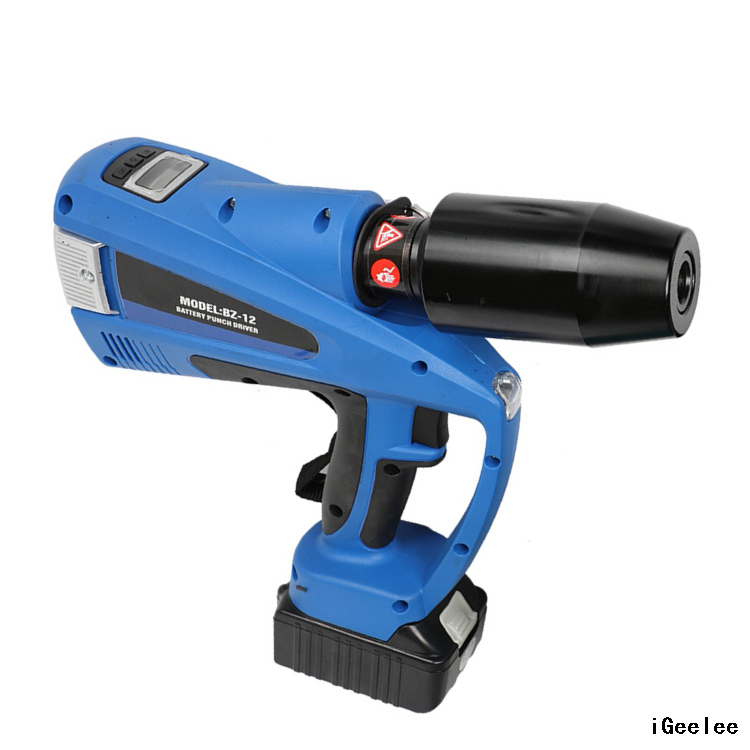 Battery Powered Hole Punch Tools BZ-12 Range 0.885-2.146 Inch for Mild Metal Sheet of Different Hole Size