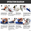 iGeelee Hydraulic A/C Hose Crimper Hydraulic A/C Crimping Tool Hydra-crimp for Barbed And Beaded Hose Fittings