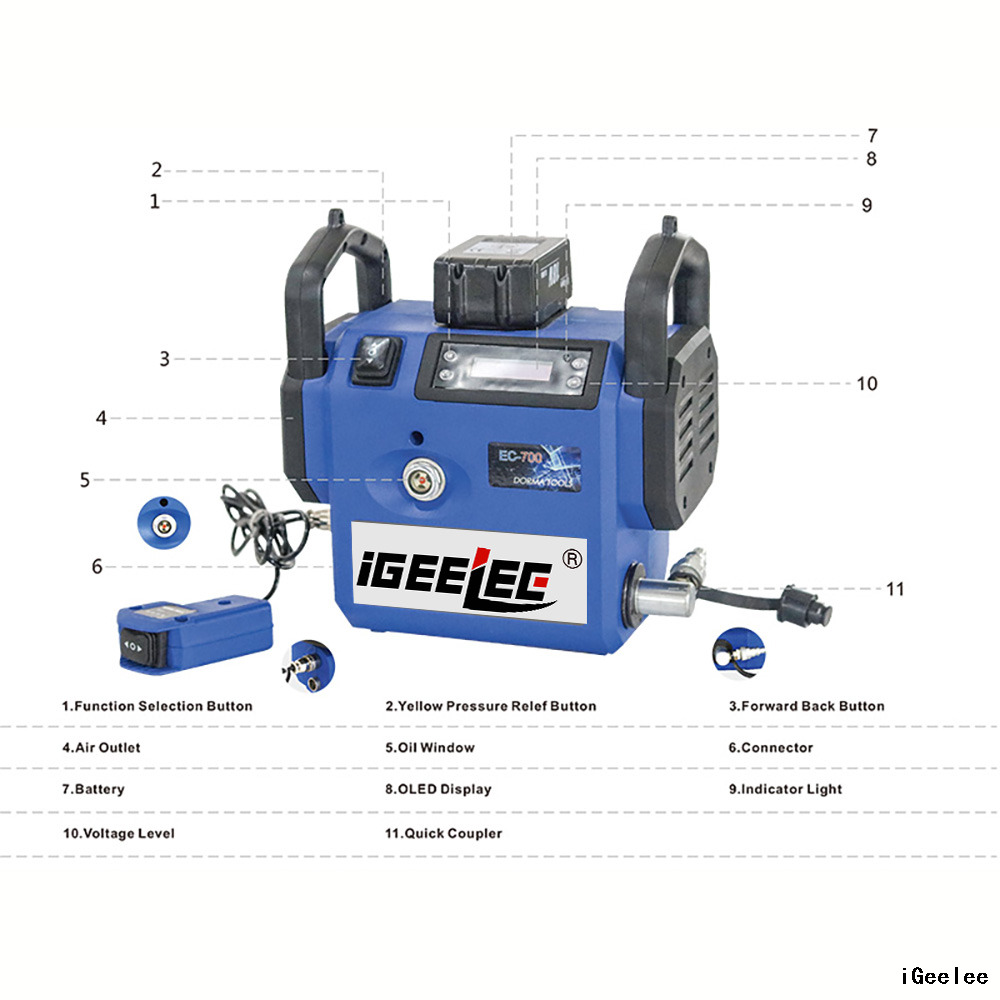 Portable Single Action Hydraulic Motor Pump EC-700