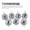 iGeelee Copper Tube Expander Hydraulic Tube Swaging & Expanding Tool Kit Range 3/8" to 11/8" with 7 Heads Kit